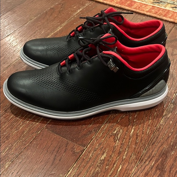 Nike Jordan Black and Red Athletic Golf Shoes - Picture 3 of 16
